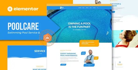 Poolcare – Swimming Pool Service & Maintenance Elementor Template Kit